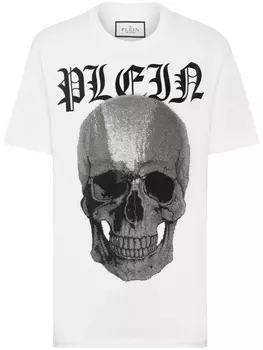 Philipp Plein футболка с кристаллами, белый