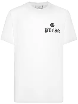 Philipp Plein футболка с кристаллами, белый