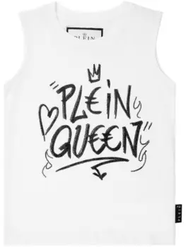 Philipp Plein футболка с кристаллами, белый