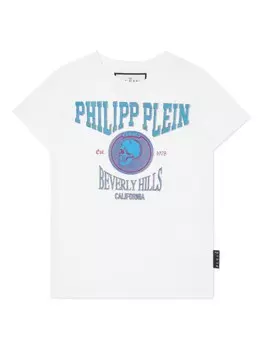 Philipp Plein футболка с кристаллами, белый