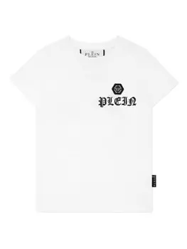 Philipp Plein футболка с кристаллами, белый