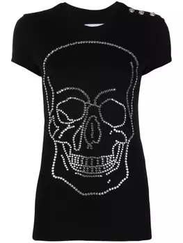 Philipp Plein футболка с кристаллами, черный