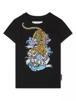 Philipp Plein футболка с кристаллами, черный