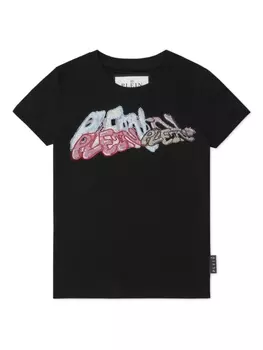 Philipp Plein футболка с кристаллами, черный