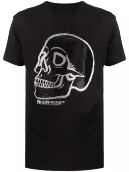Philipp Plein футболка с кристаллами, черный