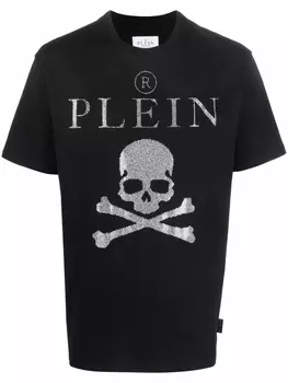 Philipp Plein футболка с кристаллами, черный