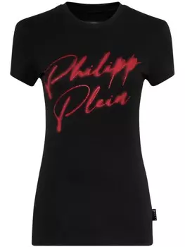 Philipp Plein футболка с кристаллами, черный