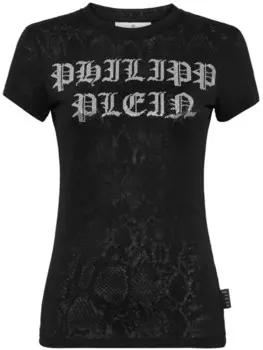 Philipp Plein футболка с кристаллами, черный