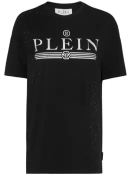 Philipp Plein футболка с кристаллами, черный