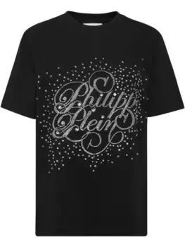 Philipp Plein футболка с кристаллами, черный