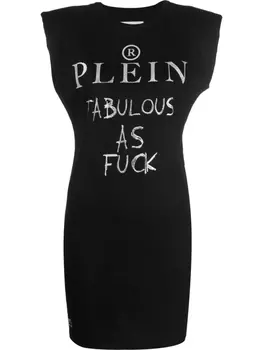 Philipp Plein футболка с кристаллами и логотипом, черный