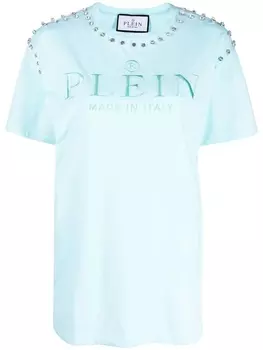 Philipp Plein футболка с кристаллами, синий