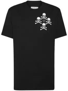 Philipp Plein футболка с круглым вырезом Skull&Bones, черный