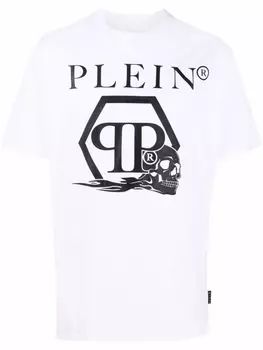 Philipp Plein футболка с логотипом, белый