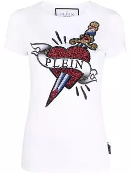 Philipp Plein футболка с логотипом, белый