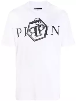 Philipp Plein футболка с логотипом, белый