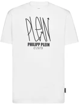 Philipp Plein футболка с логотипом, белый