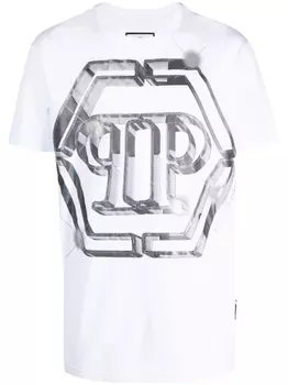 Philipp Plein футболка с логотипом, белый