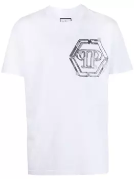 Philipp Plein футболка с логотипом, белый