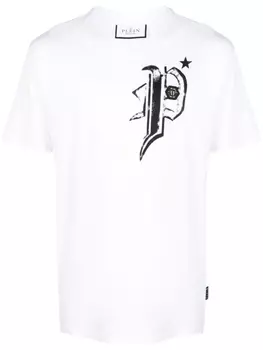 Philipp Plein футболка с логотипом, белый