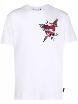 Philipp Plein футболка с логотипом, белый