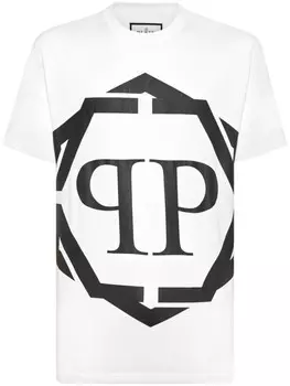 Philipp Plein футболка с логотипом, белый