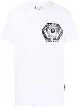 Philipp Plein футболка с логотипом, белый