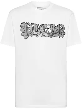 Philipp Plein футболка с логотипом, белый