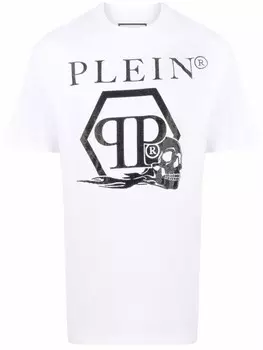 Philipp Plein футболка с логотипом, белый