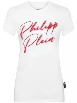 Philipp Plein футболка с логотипом, белый