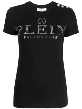 Philipp Plein футболка с логотипом, черный