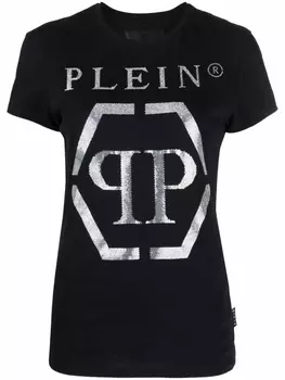 Philipp Plein футболка с логотипом, черный