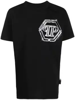 Philipp Plein футболка с логотипом, черный