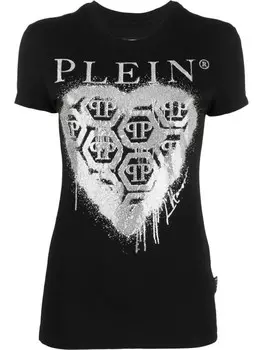 Philipp Plein футболка с логотипом, черный