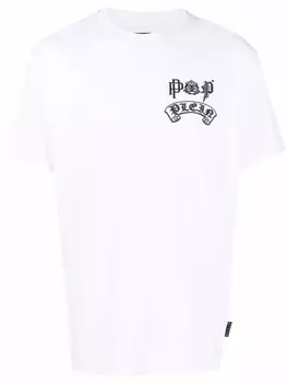 Philipp Plein футболка с логотипом Gothic Plein, белый