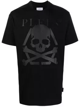 Philipp Plein футболка с логотипом и принтом, черный