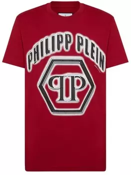 Philipp Plein футболка с логотипом, красный