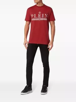 Philipp Plein футболка с логотипом, красный