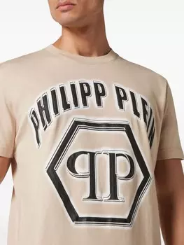 Philipp Plein футболка с логотипом, нейтральный цвет