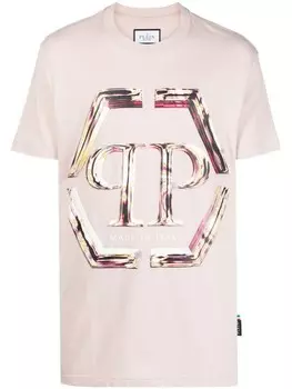 Philipp Plein футболка с логотипом, нейтральный цвет