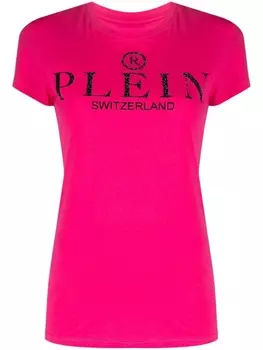 Philipp Plein футболка с логотипом, розовый