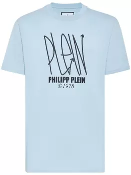 Philipp Plein футболка с логотипом, синий