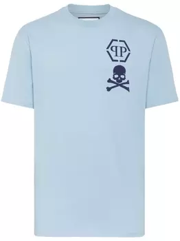 Philipp Plein футболка с логотипом, синий