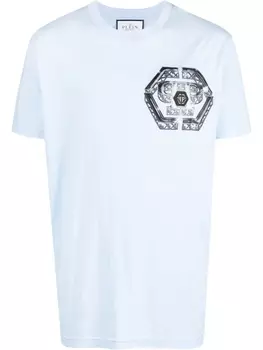 Philipp Plein футболка с логотипом, синий