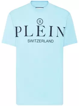 Philipp Plein футболка с логотипом, синий