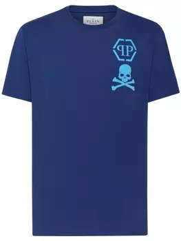 Philipp Plein футболка с логотипом, синий