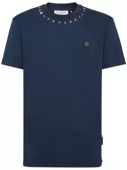 Philipp Plein футболка с логотипом, синий