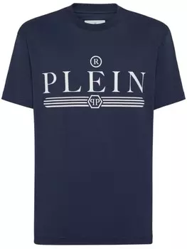 Philipp Plein футболка с логотипом, синий