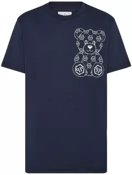 Philipp Plein футболка с логотипом, синий