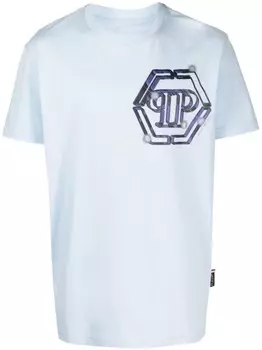 Philipp Plein футболка с логотипом, синий